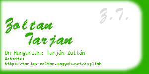 zoltan tarjan business card